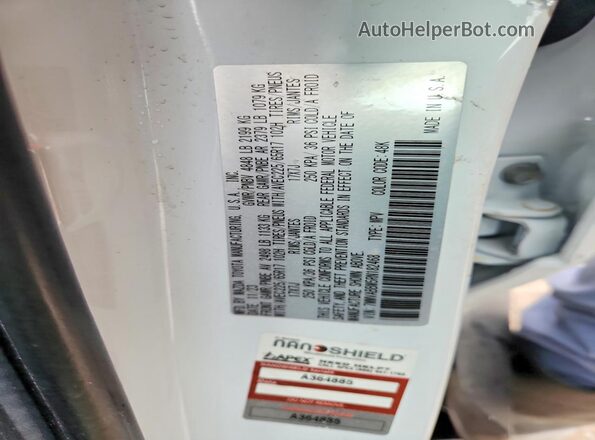 7MMVABBM5RN182468 2024 MAZDA CX-5 White Widok naklejki z numerem VIN