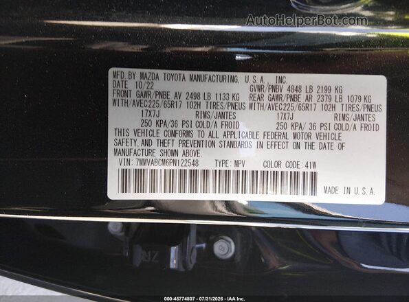 7MMVABCM6PN122548 2023 MAZDA CX-5 Black Widok komory silnika