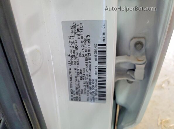 7MMVABDL5TN495600 2026 MAZDA CX-5 White VIN կոդի պիտակի տեսք