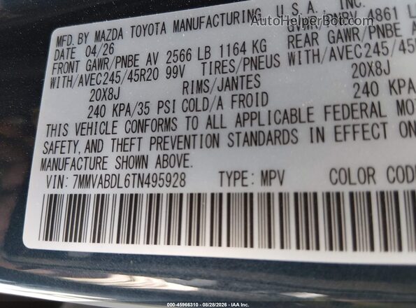 7MMVABDL6TN495928 2026 MAZDA CX-5 Blue Widok komory silnika