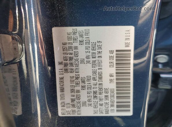 7MMVABDY3SN324855 2025 MAZDA CX-5 Blue VIN sticker view