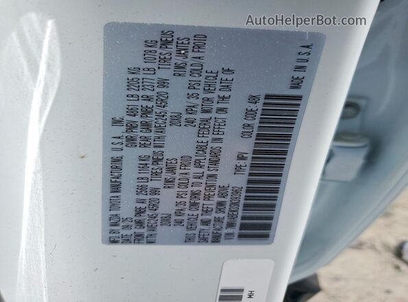 7MMVABEM3SN393962 2025 MAZDA CX-5 White VIN կոդի պիտակի տեսք
