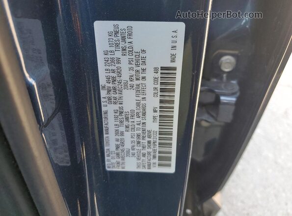7MMVABEY6PN131332 2023 MAZDA CX-5 Blue Widok naklejki z numerem VIN
