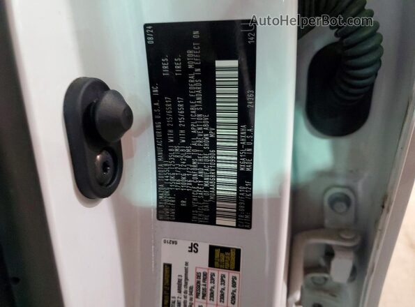 7MUAAABG8RV109906 2024 TOYOTA COROLLA White VIN կոդի պիտակի տեսք