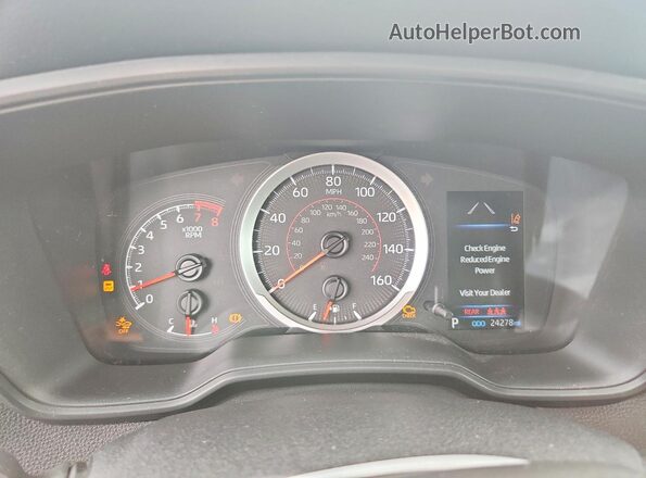 7MUBAABG9NV021574 2022 TOYOTA COROLLA White Instrument cluster view