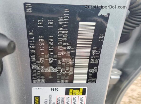 7MUDAABG1RV110795 2024 TOYOTA COROLLA Silver Widok naklejki z numerem VIN