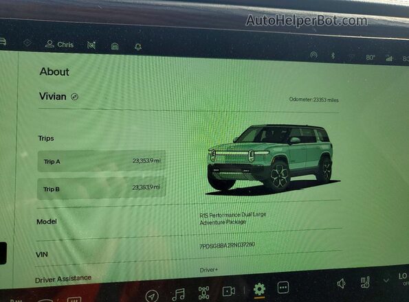 7PDSGBBA2RN037260 2024 RIVIAN R1S Gray Вид щитка приладів