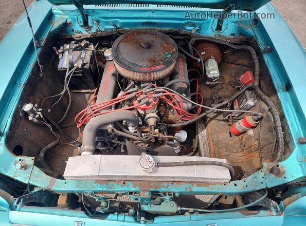 7R03F102360 1977 FORD MUSTANG Turquoise Вид підкапотного простору