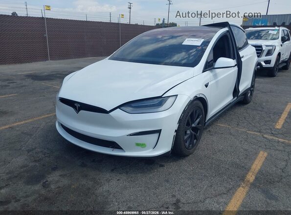 7SAXCAE53PF402299 2023 TESLA MODEL X White Vista tres cuartos delantera izquierda