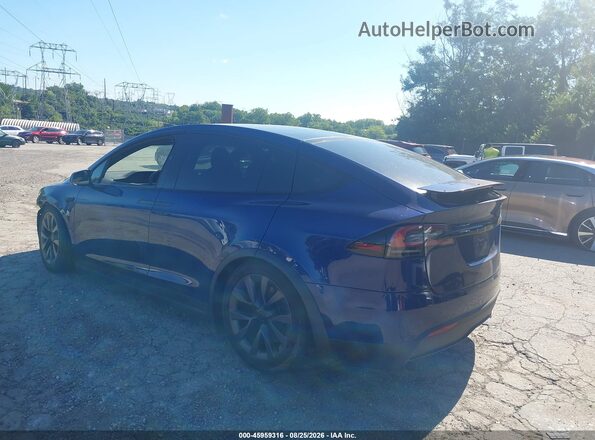 7SAXCAE56RF455758 2024 TESLA MODEL X Blue Trasero izquierdo
