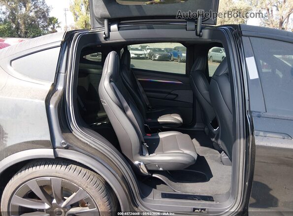 7SAXCBE50SF464824 2025 TESLA MODEL X Black VIN კოდის სტიკერის ხედი