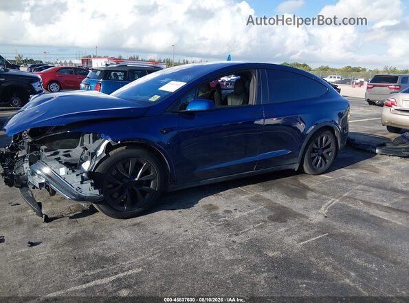 7SAXCBE51SF462550 2025 TESLA MODEL X Синий Передняя левая четверть
