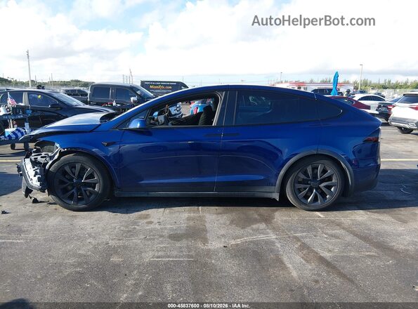 7SAXCBE51SF462550 2025 TESLA MODEL X Синий Вид задней части салона
