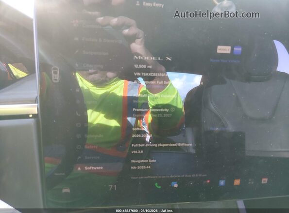 7SAXCBE51SF462550 2025 TESLA MODEL X Синий Вид задних сидений
