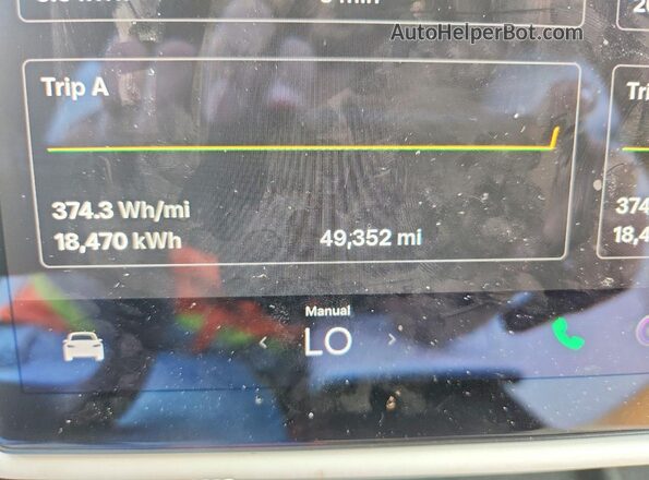 7SAXCBE61NF357746 2022 TESLA MODEL White Սարքավորումների վահանակի տեսք