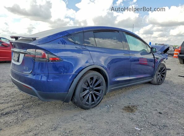 7SAXCBE62NF352829 2022 TESLA MODEL Blue Задня права чверть