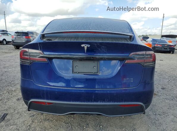 7SAXCBE62NF352829 2022 TESLA MODEL Blue Вид ззаду