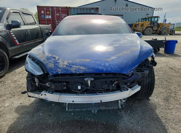 7SAXCBE65PF416865 2023 TESLA MODEL Blue Вид спереду
