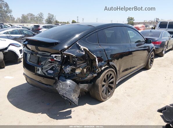 7SAXCBE69NF357171 2022 TESLA MODEL X Black უკანა მარჯვენა