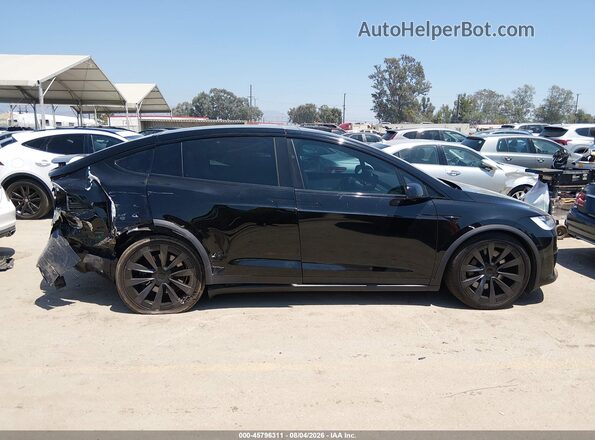 7SAXCBE69NF357171 2022 TESLA MODEL X Black უკანა სალონის ხედი