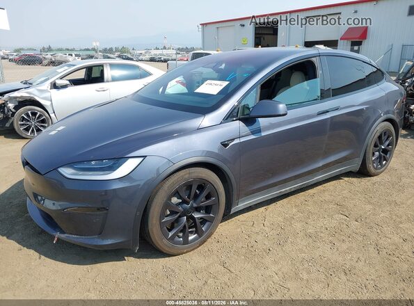 7SAXCDE55PF368514 2023 TESLA MODEL X Серый Передняя левая четверть