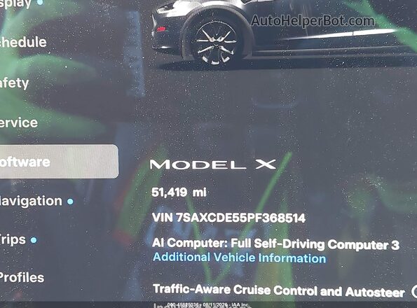 7SAXCDE55PF368514 2023 TESLA MODEL X Серый 