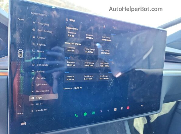 7SAXCDE57RF443765 2024 TESLA MODEL Black Вид щитка приладів