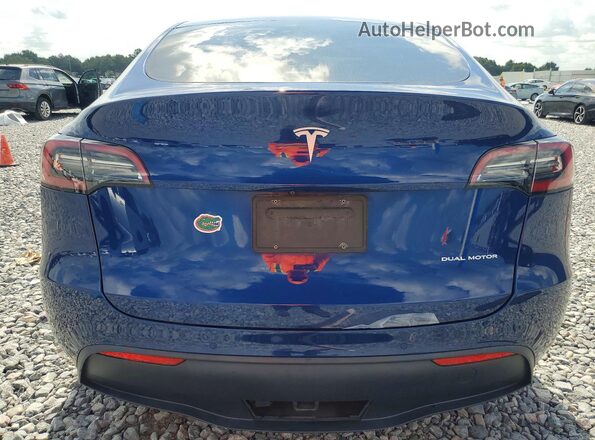 7SAYGAEE1NF310176 2022 TESLA MODEL Blue Вид ззаду