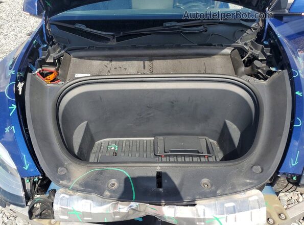 7SAYGAEE1NF310176 2022 TESLA MODEL Blue Вид задньої частини салону