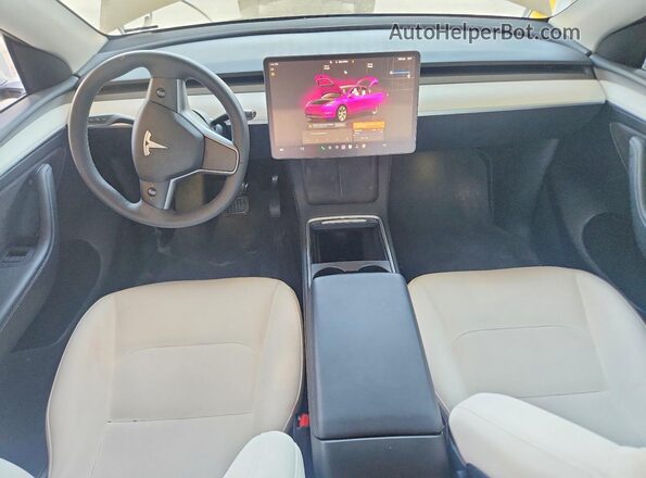 7SAYGAEE1PF759294 2023 TESLA MODEL White Widok deski rozdzielczej
