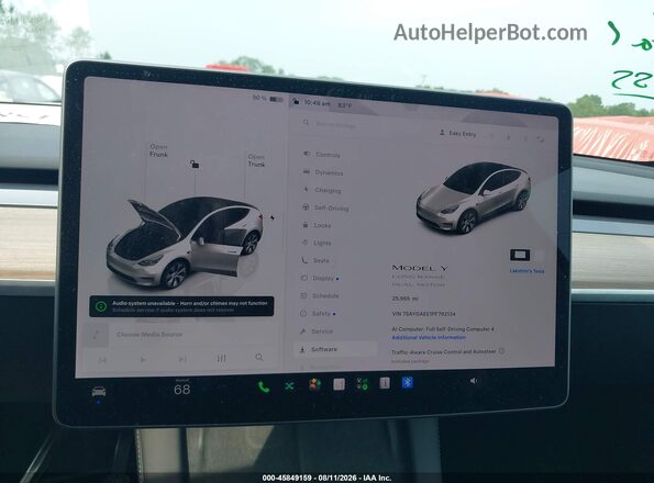 7SAYGAEE1PF792134 2023 TESLA MODEL Y White Вид задніх сидінь