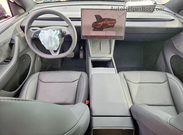 7SAYGAEE1TF617781 2026 TESLA MODEL Charcoal Առջևի վահանակի տեսք