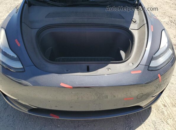 7SAYGAEE4NF392193 2022 TESLA MODEL Gray Vista del compartimento del motor