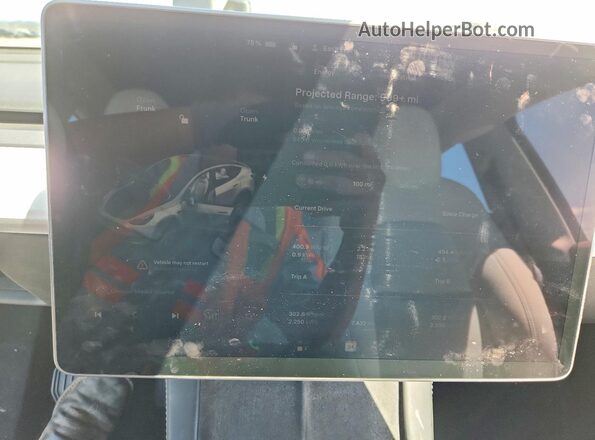 7SAYGAEE4PF683506 2023 TESLA MODEL White Vista del cuadro de instrumentos