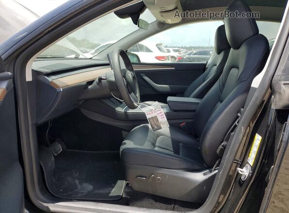 7SAYGAEE4PF899646 2023 TESLA MODEL Black Widok wnętrza z przodu