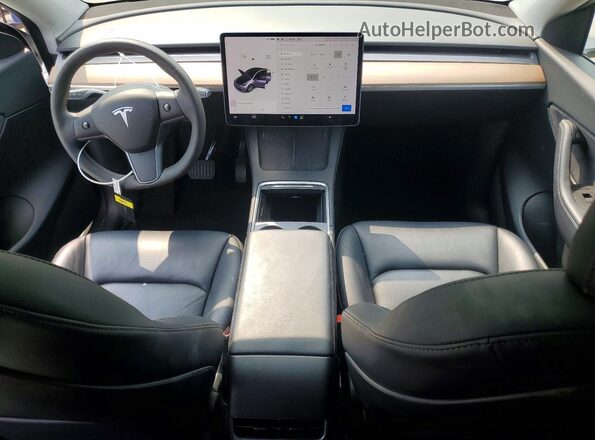 7SAYGAEE5NF329894 2022 TESLA MODEL White Առջևի վահանակի տեսք