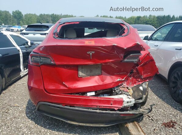 7SAYGAEE5NF518576 2022 TESLA MODEL Red უკანა ხედი