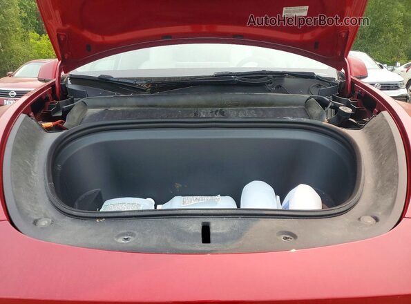 7SAYGAEE5NF518576 2022 TESLA MODEL Red უკანა სალონის ხედი