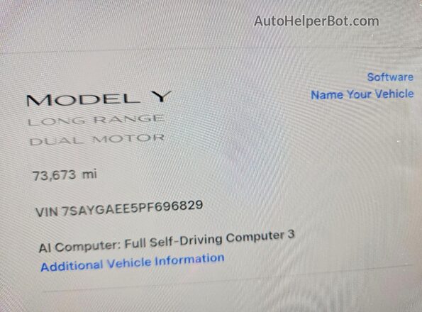 7SAYGAEE5PF696829 2023 TESLA MODEL Black Vista del cuadro de instrumentos