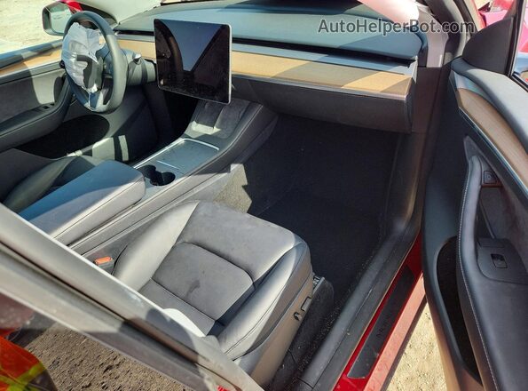 7SAYGAEE5RF114862 2024 TESLA MODEL Red Dashboard view