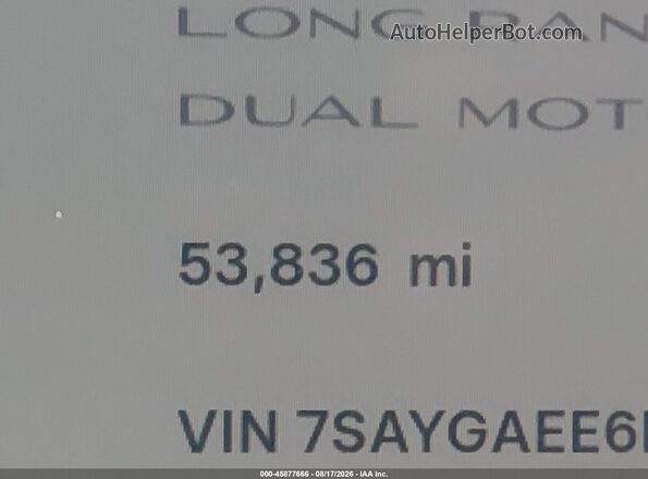 7SAYGAEE6PF706347 2023 TESLA MODEL Y Gray Панорамний вид салону 360°