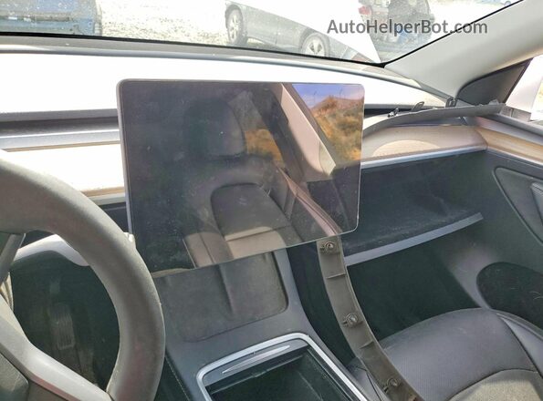 7SAYGAEE8NF524419 2022 TESLA MODEL White Vista del cuadro de instrumentos