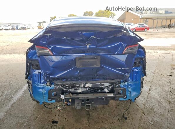 7SAYGAEE9NF559390 2022 TESLA MODEL Blue Հետևի տեսք