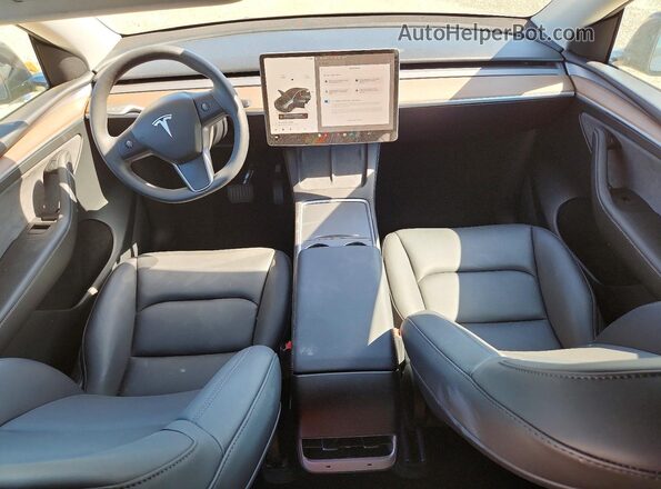 7SAYGDED0RF119184 2024 TESLA MODEL Gray Dashboard view