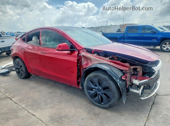 7SAYGDED0SA337242 2025 TESLA MODEL Красный Передняя правая четверть