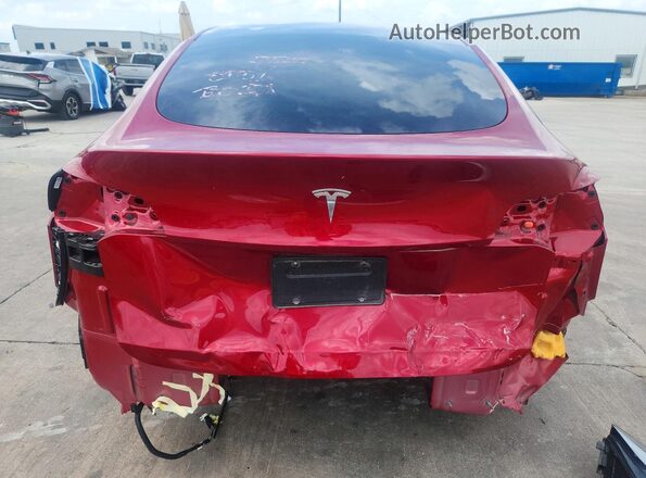 7SAYGDED0SA337242 2025 TESLA MODEL Красный Вид сзади