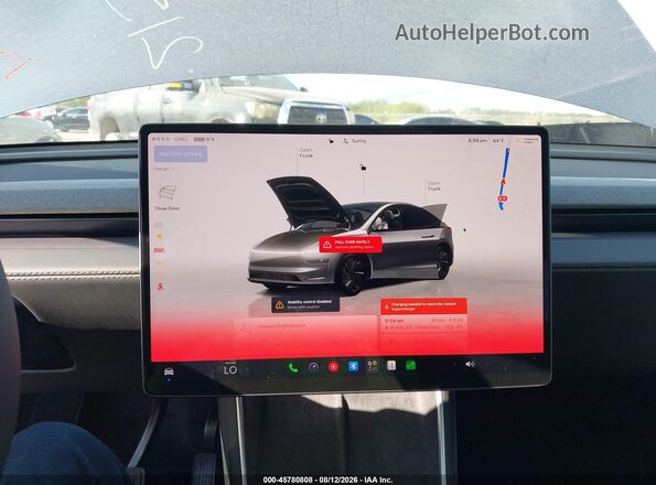 7SAYGDED0TA452151 2026 TESLA MODEL Y Gray უკანა სავარძლების ხედი