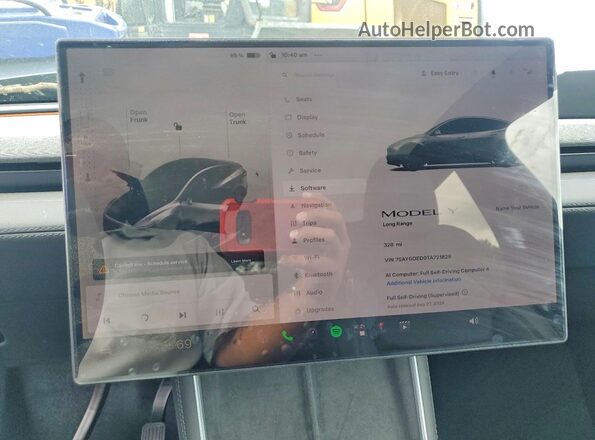 7SAYGDED0TA721829 2026 TESLA MODEL Gray Vista del cuadro de instrumentos