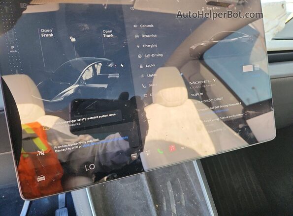 7SAYGDED0TF386011 2026 TESLA MODEL Gray ხელსაწყოთა პანელის ხედი