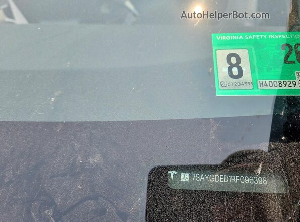 7SAYGDED1RF096398 2024 TESLA MODEL Maroon Vista del compartimento del motor